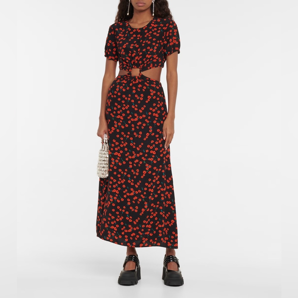STAUD | Calypso floral cutout dress